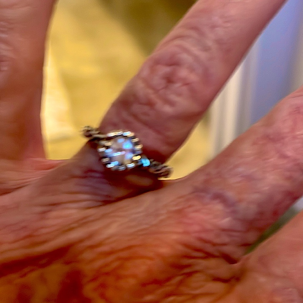 Beautiful Cherished Birthstone-white sapphire ring  by James Avery!
